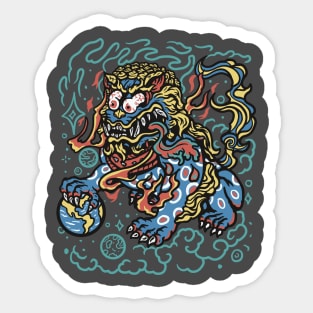 Foo Dog Rat Finked Sticker